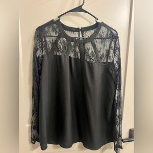 Elegant Black Lace Women's Top